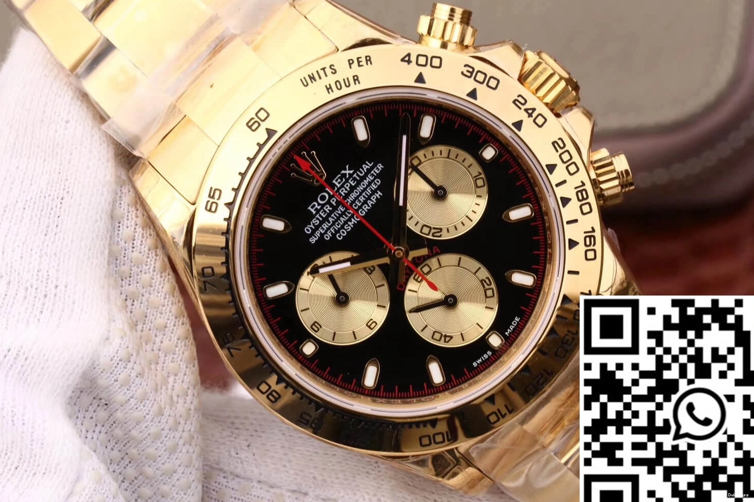 Black Dial JH M116508-0009 Daytona Cosmograph Rolex Factory 1022